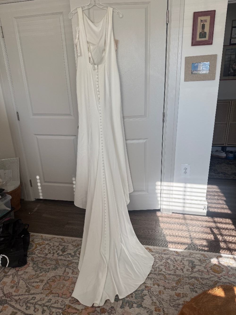 Essense of Australia D3901 Minimalist Crepe Wedding Gown - Size 12 - Picture 6 of 10
